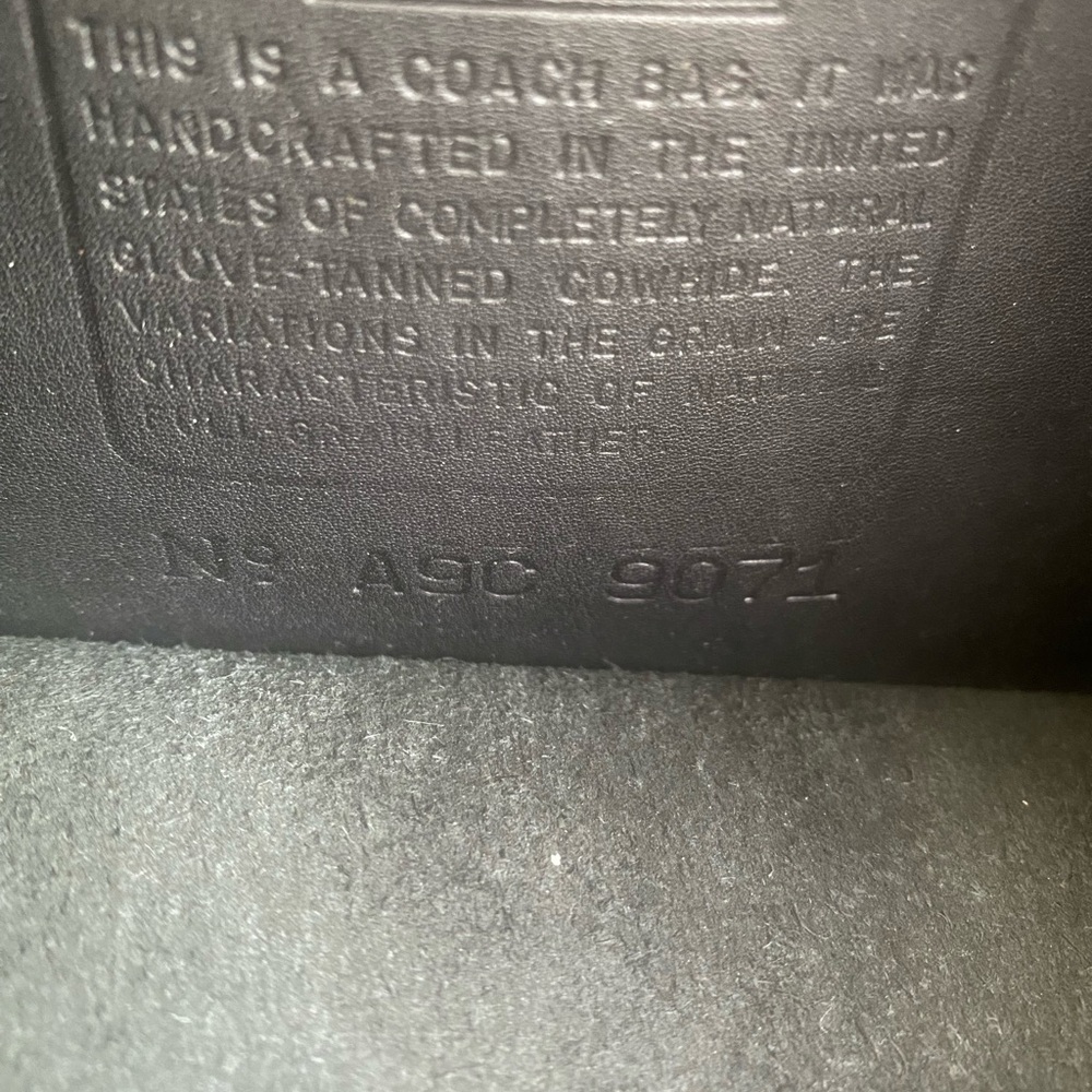 Coach Vintage Black Leather Bag A9C 9071 - Picture 9 of 9